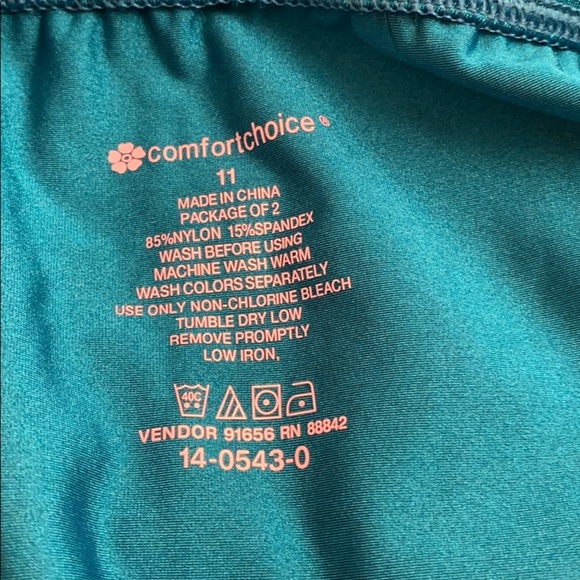 Comfort Choice teal nylon panty size 11 - Picture 3 of 6